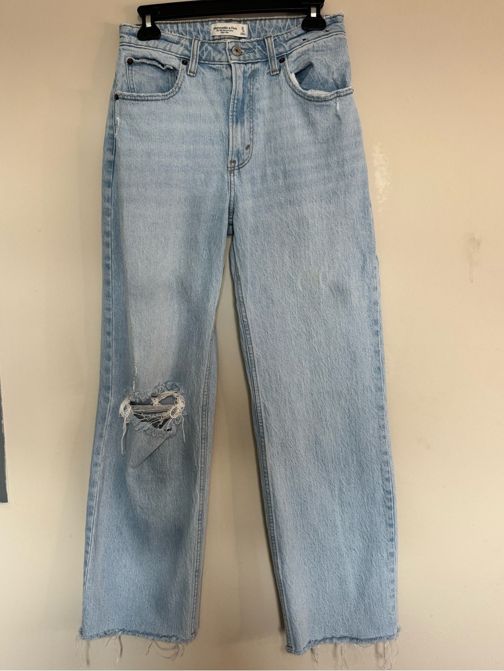 Abercrombie & Fitch Light Blue Straight-Leg Jeans